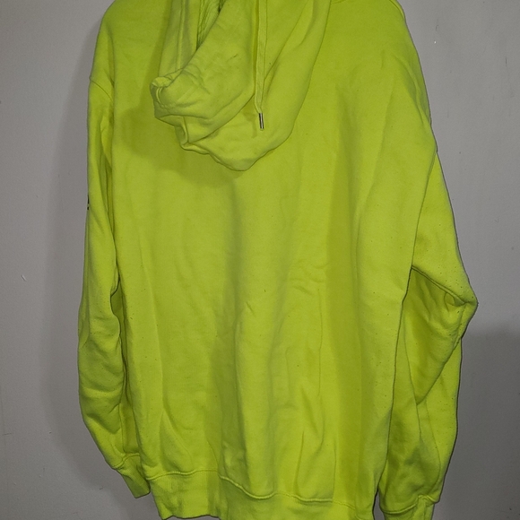 Filthy Dreams Hoodie Pullover Sweater Lime Green With Black & Blue Size 2X - Picture 7 of 8